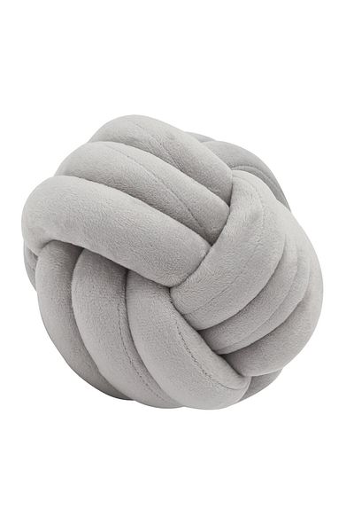 Choice Light Grey Warm Nordic Style Round Pillow Cushion Velvet Knotted Cushion Solid Baby Rest Sleep Doll