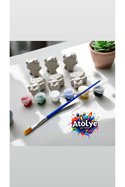 Atölye Lavi Shop Hello Taş Boyama 6 Lı Çocuk Yetişkin Taş Boyama Seti