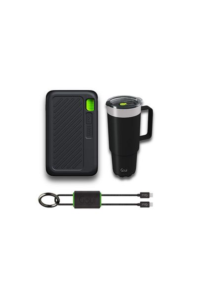 GOUİ 10mAh Power Bank + Lock Type C Cable + Coffee Maker