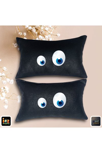 İZ WORTH WEARİNG Şaşkın Gözler Emojili Araç Boyun Yastığı Ortopedik Yastık 16...