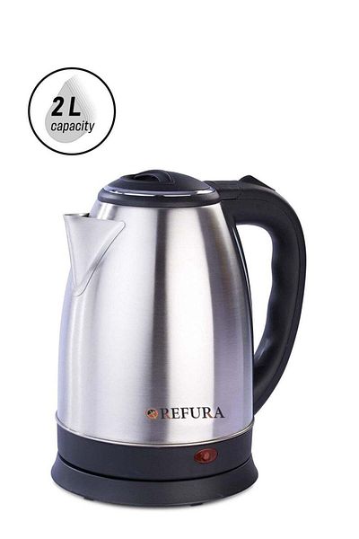 REFURA 2L Cordless Electric Kettle 1800W RE-11602 - Stainless Steel Kettle w/ Spray Coating
