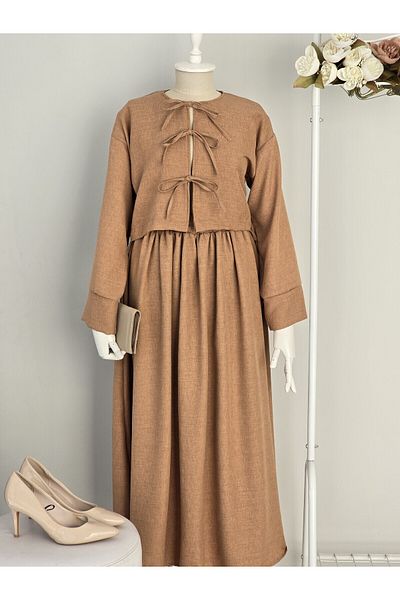 ENDAMIM Linen Skirt Set