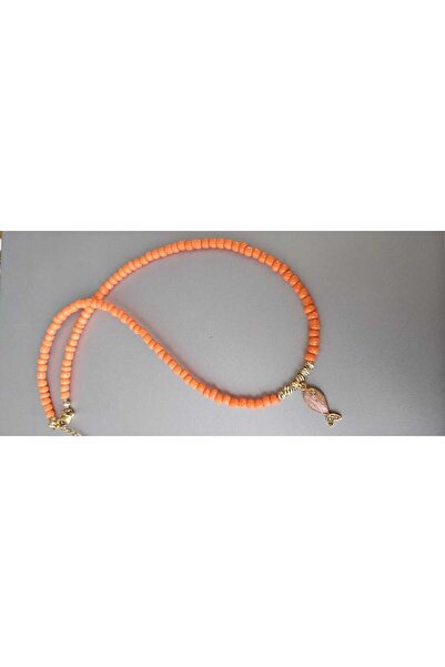 MITH SB TAKI TURUNCU CAM BONCUK BALIK CHARM KOLYE