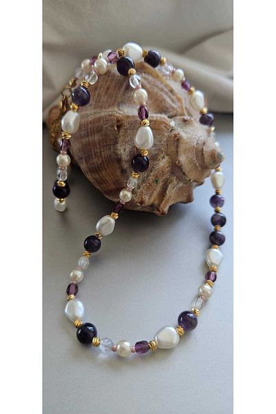 MITH SB TAKI Amethyst Natural Stone Necklace