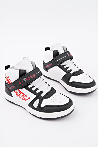 pasyone White Children's High-Rise Casual Sports Shoes