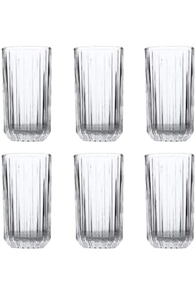 ALSAIF 6-pieces Glass Cup Set, Designed With A Wide Opening And A Stable Base, 360ml