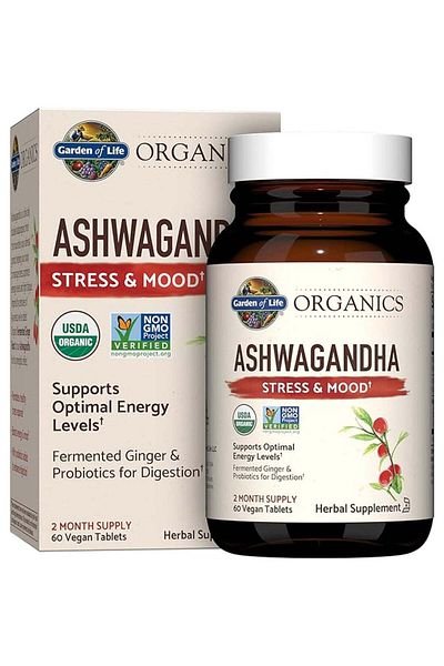 GARDEN OF LIFE Organics Ashwagandha Stress-Mood 60 Vegan Tablets