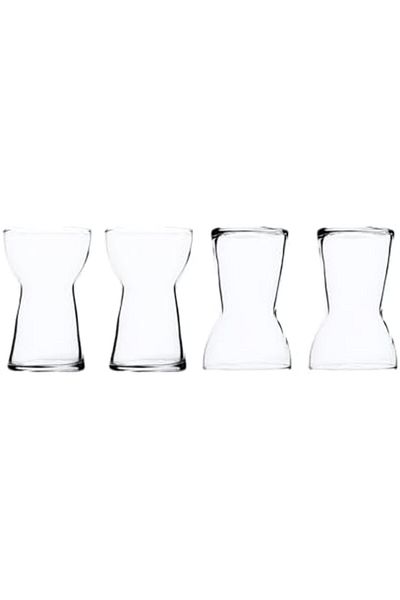 ALSAIF 4-pieces Glass Cup Set, Designed With A Wide Opening And A Stable Base, 450ml