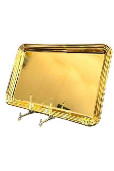 aljahwari Classic full gold serving tray, size 32*50