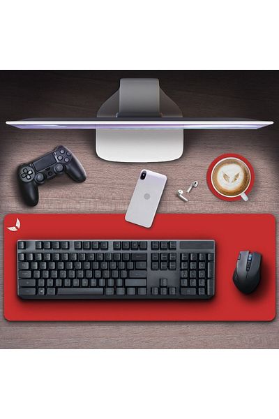 GoLite Classikan - 70x30 Roșu Gaming Mouse Pad Tastatură și mousepad cu bază mare anti-alunecare