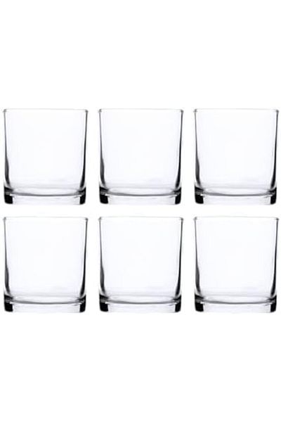 ALSAIF 6-pieces Glass Cup Set, Designed With A Wide Opening And A Stable Base, 325ml