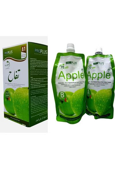 Pro Plus Professional كريم للشعر الأسود خالي من الأمونيا 500 + 500 مل A1