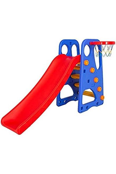 Kidzone مجموعة ألعاب كرة السلة والمنزلقة للأطفال، شيانغ يو، مقاس 165 70 115 سم