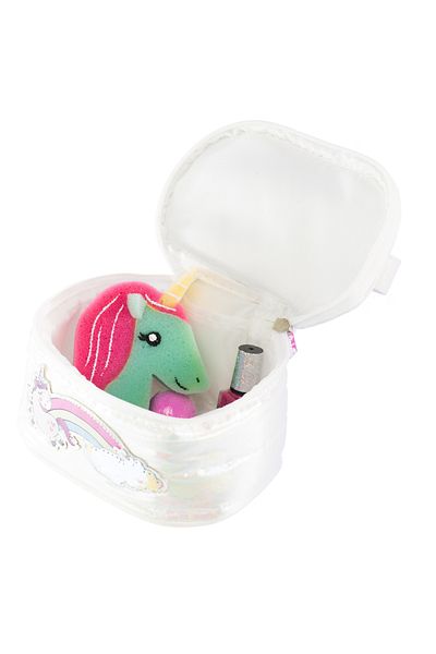 Girabrilla Geantă de machiaj pentru copii Puffer Unicorn