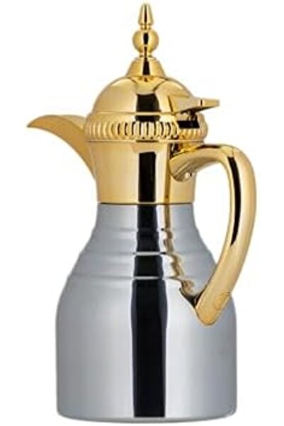ALSAIF Dallah from Saif, 350 ml, ideal for preparing and serving Arabic coffee, golden color