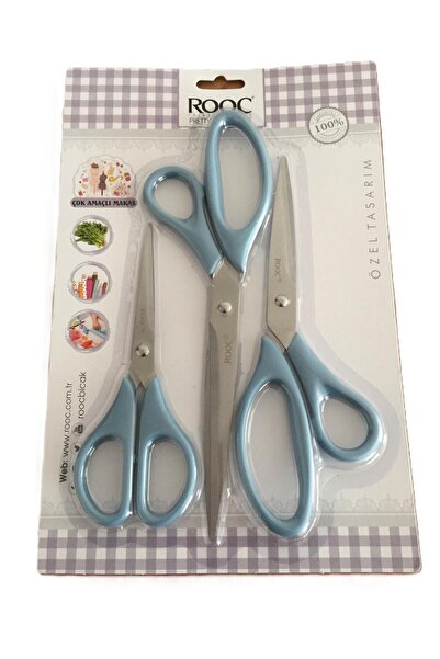 Rooc Pretty And Elagant 3 'lü Çok Amaçlı Makas /Mavi-MKS9
