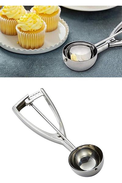 tafce Stainless Steel Cookie Ice Cream and Halva Spoon Presentation Ladle