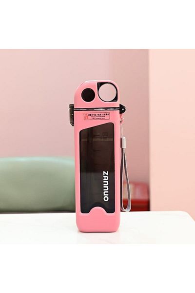 style iconic Flip-top Portable Square Plastic Water Bottle, 350ml, Food-grade,