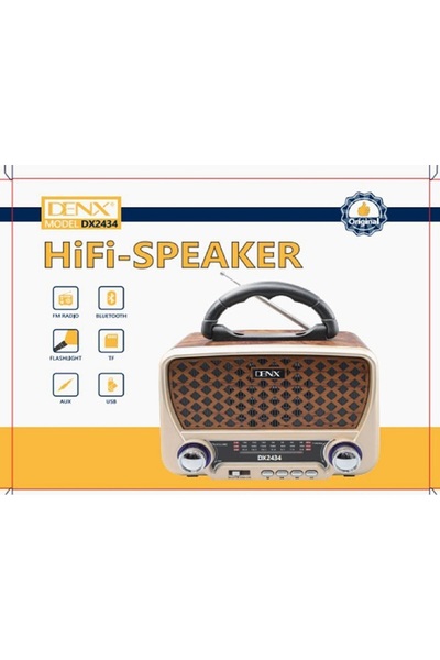 Denx راديو هاي فاي Dx2434 قابل لإعادة الشحن مع جهاز تحكم عن بعد، بطارية ذات سعة كبيرة