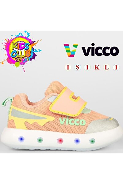 Vicco Melodic Işıklı Ortopedik Çocuk Spor Ayakkabı PUDRA