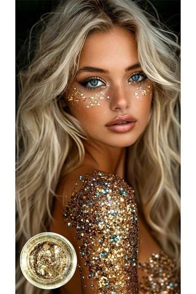 Sibelon Waterproof Creamy Gel Shiny Glitter Glitter Eyeshadow 20 Gr