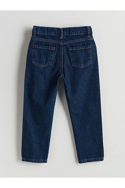 LC Waikiki Pantaloni de jeans LCW Kids Indigo pentru bebelusi cu talie elastica