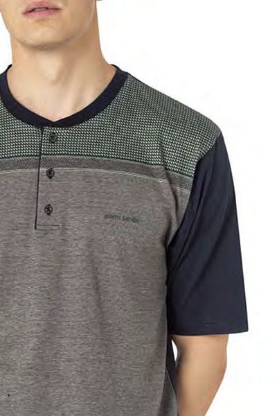 Pierre Cardin Men's Jacquard 3-Piece Short Sleeve Pajama Suit - Boxed Ch.Pc.01.60.90