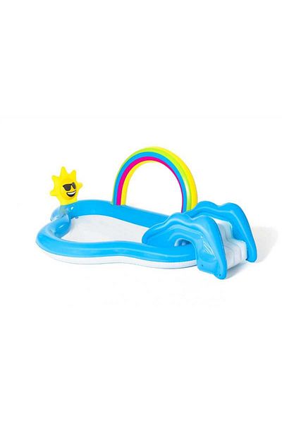 BESTWAY Rainbow-shaped water pool with slide and spray