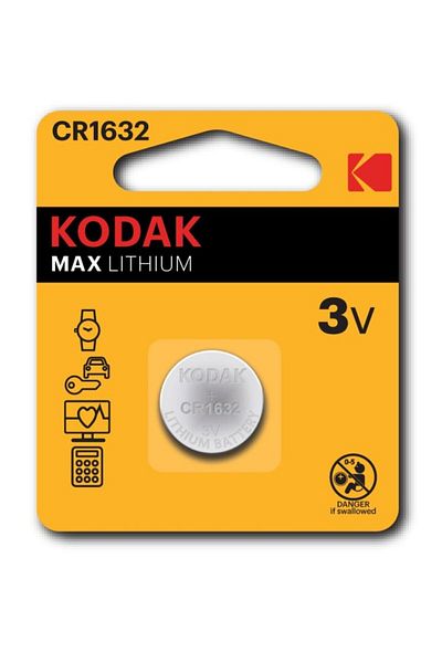 Kodak MAX CR1632 Lithium 3V Batteries - 2 Pieces