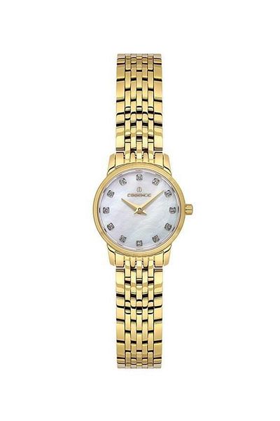 Essence Es6935Fe.120 Golden Yellow Dial Stainless Steel Small Women Wrist Watch