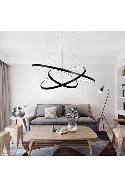 N Naturel Aydınlatma 3LÜ LEDLİ ÇEMBER AVİZE / 3 RENK IŞIK / 20-40-60cm / KUMA...