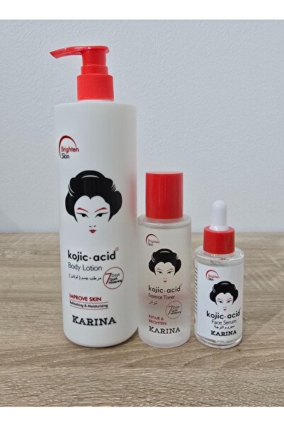 KARİNA مجموعة كارينا للعناية بالبشرة: سر جمال بشرتك الطبيعي (سيروم، تونر، لوشن)