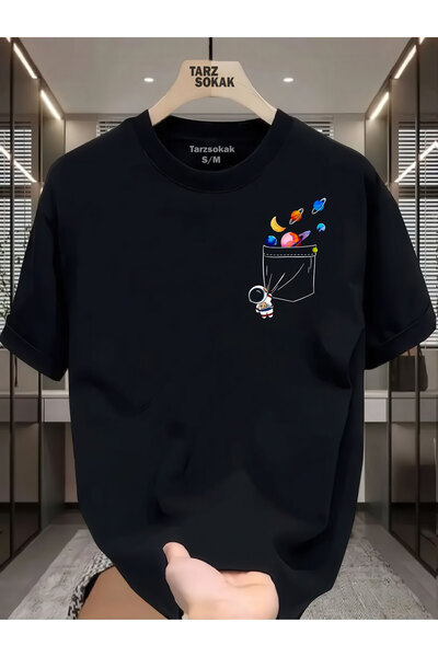 Tarzsokak Tricou UNISEX cu imprimeu Astronaut Minimalis