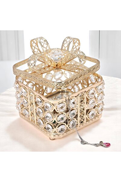 Zuccara Maison Vintage Işıltılı Kristal Mücevher Kutusu