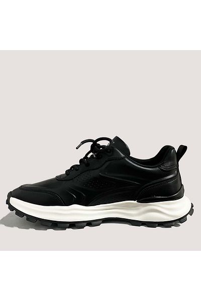 Bulldozer Men's Leather Casual Shoes 250427   - Black - 42