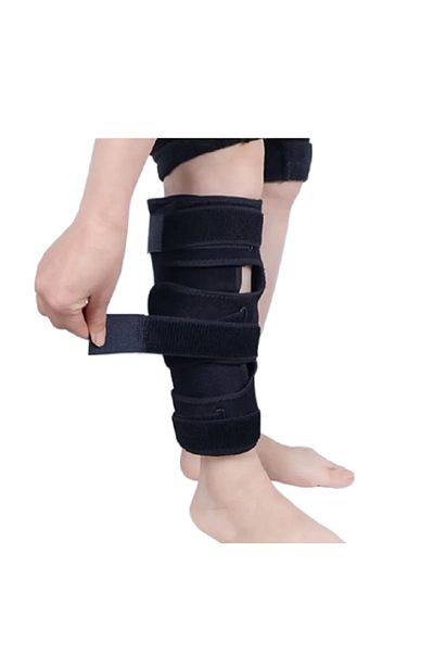 BELLFLEKSS 1 Piece Adjustable Calf Bandage Compression Band, (3 Nylon Buckle Strips) Sports, Running, Fitness