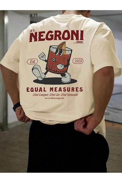 EVIus Μπλουζάκι με στάμπα Negroni Oversize Crew Neck