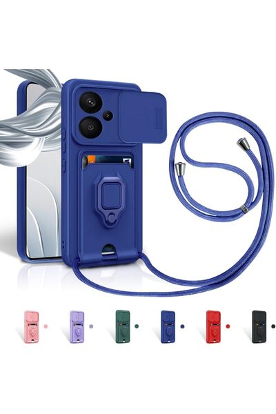 Rivor Xiaomi Redmi Note 13 Pro+ Plus Kılıf Kamera Koruma Sürgülü Kartvizit Ka...