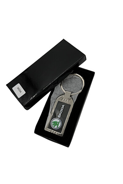 platin hediyelik Skoda Logo Steel Keychain, Steel Keychain