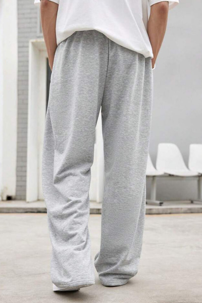 BSBSPOR Baggy Loose Fit Men's / Women's Sweatpants Adjustable Long Legs Grey / Black / Smoked