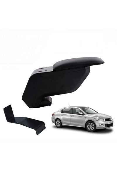 Atakent Hobi Citroen C-elysee Black Armrest with Non-Pierced Steel Foot