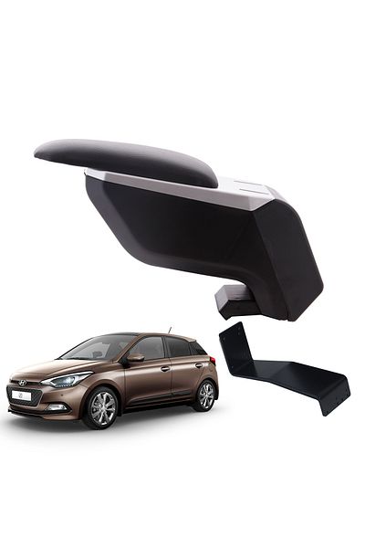 3 Tıkla Hyundai I20 2015 Armrest with Steel Foot Without Piercing Grey-black
