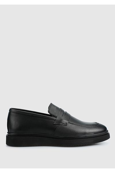 Provoq Black Leather Men's Shoes