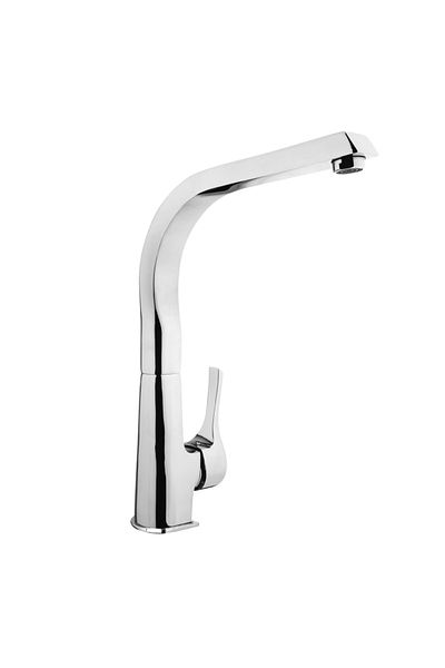 GİVY İtimat Mega Mix 543 Swan Model Silver Sink Faucet Countertop Rotating Spout Kitchen Faucet