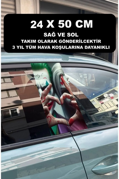 ÖZGÜL REKLAM Joker Araç Kapı Direği Kaplama Folyosu 50X25 cm 2 Adet / Araç Kapı Direk Kaplama