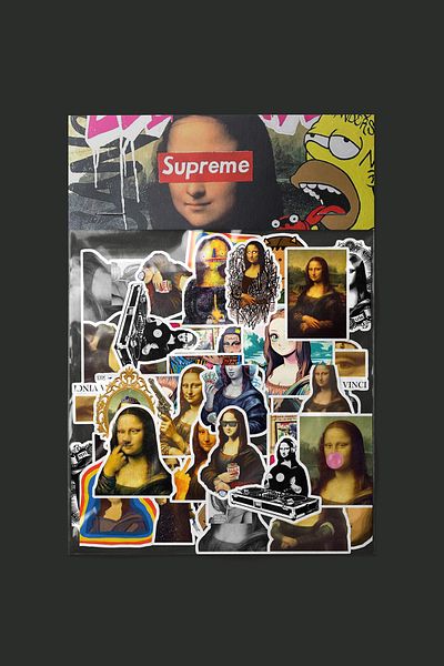 dadi ramba Mona Lisa Sticker Pack - Bullet Journal - Agenda - Planner - Notebook - Laptop Sticker Decal