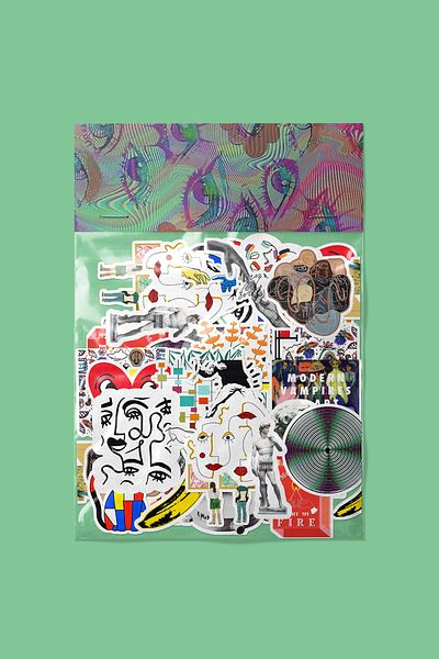 dadi ramba Modern Art Sticker Pack - Bullet Journal - Agenda - Planner - Notebook - Laptop Sticker Decal