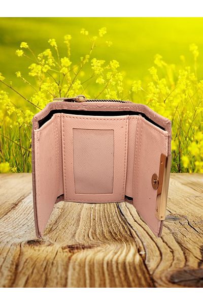 FuryaTedarik Women's Zippered Snap Wallet Card Holder Accessory