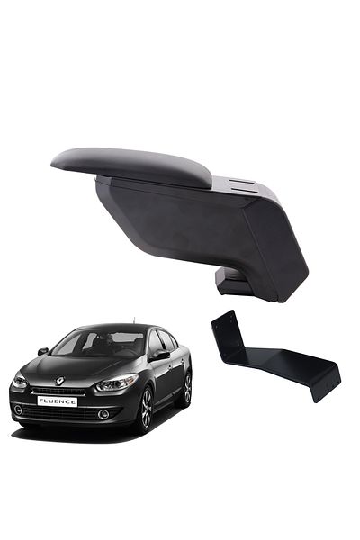 3 Tıkla Renault Fluence 2009 Black Armrest with Steel Foot Without Piercing