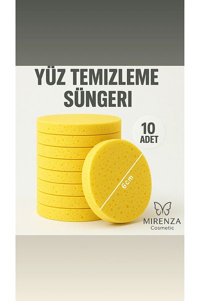 Nano Absolute Facial Cleansing Sponge Set of 10 Cellulose Skin Care Makeup Remover Sponge Pad